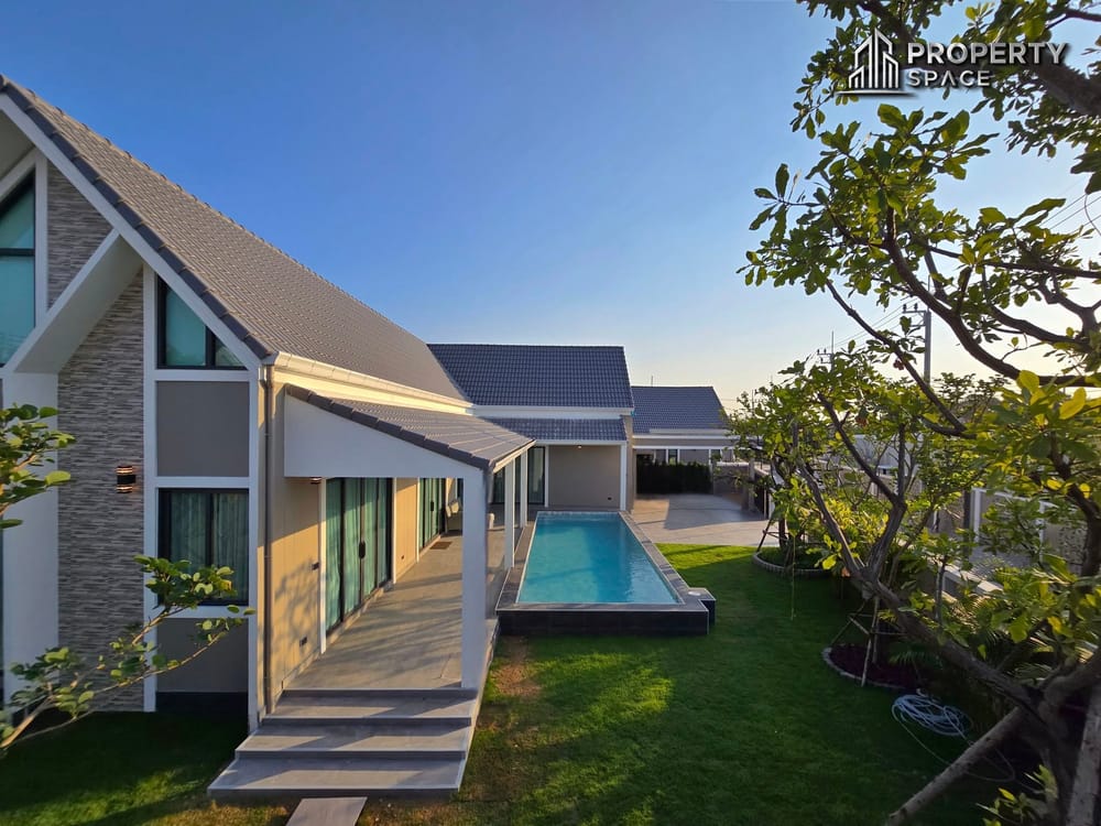 New Nordic-Style 3-Bedroom Corner Pool Villa Near Mabprachan Lake Pattaya For Sale Image 3