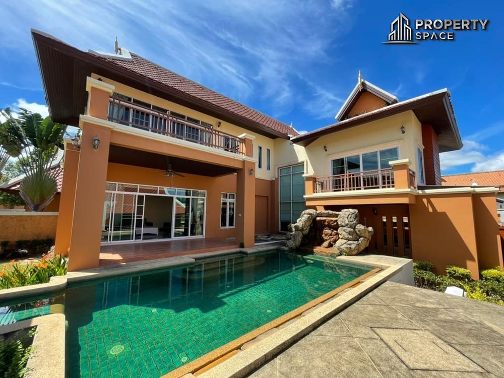 Spacious Modern Thai Style 5-Bedroom Pool Villa Near Regent International School Pattaya For Rent Image 1
