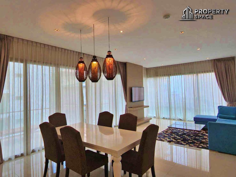 Spacious Beachfront  3 Bedroom Corner Unit At The Sanctuary Wongamat Condo For Sale & Rent Image 8