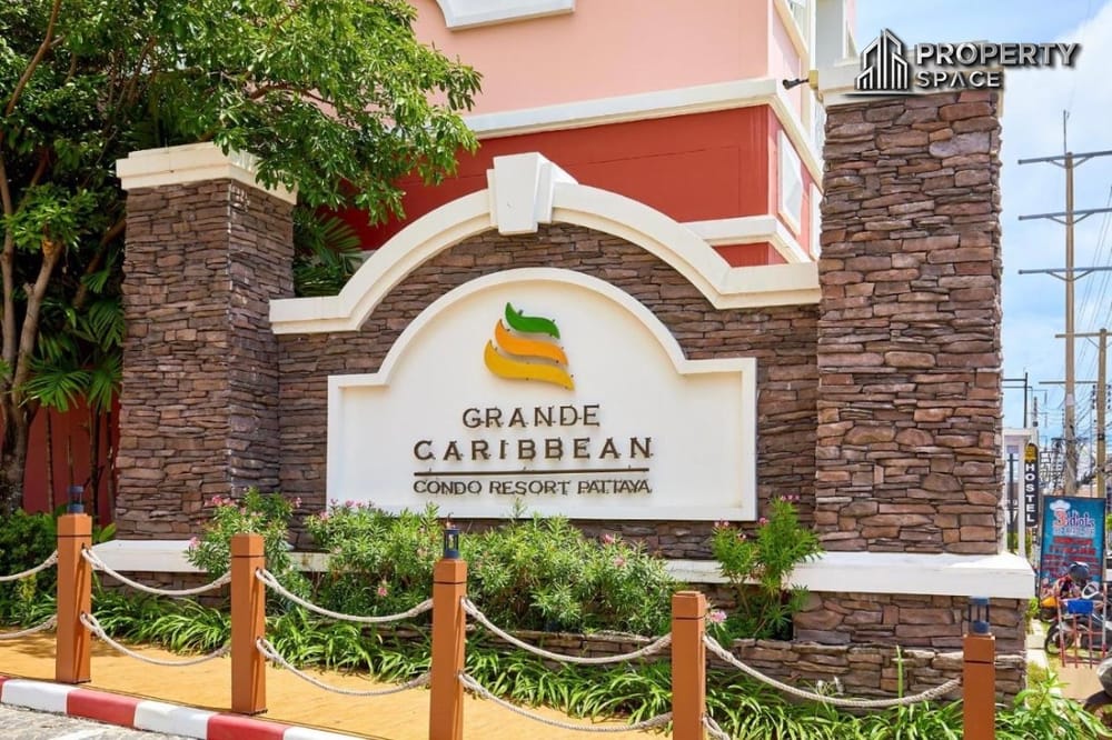 Stylish 2 Bedroom Condo With Pool View In Grande Caribbean Pattaya For Rent Image 1
