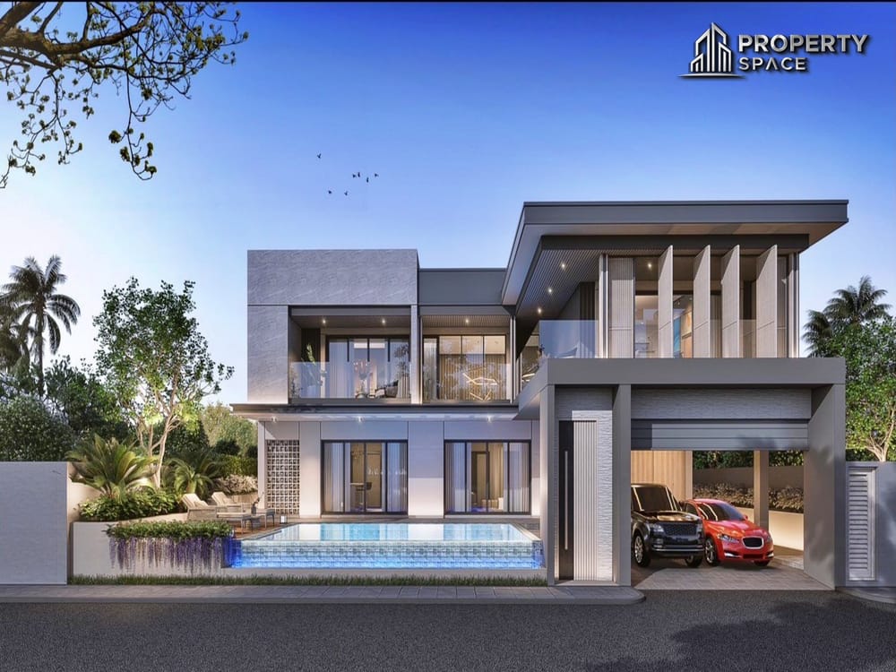 Brand New Modern Luxury 5 Bedroom Pool Villa In The Arowanyx Pattaya For Sale Image 1