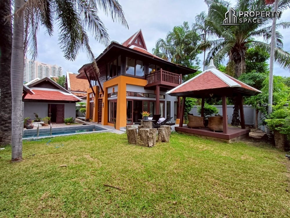 Thai-Bali Style 3-Bedroom Pool Villa In Jomtien Pattaya For Rent Image 3
