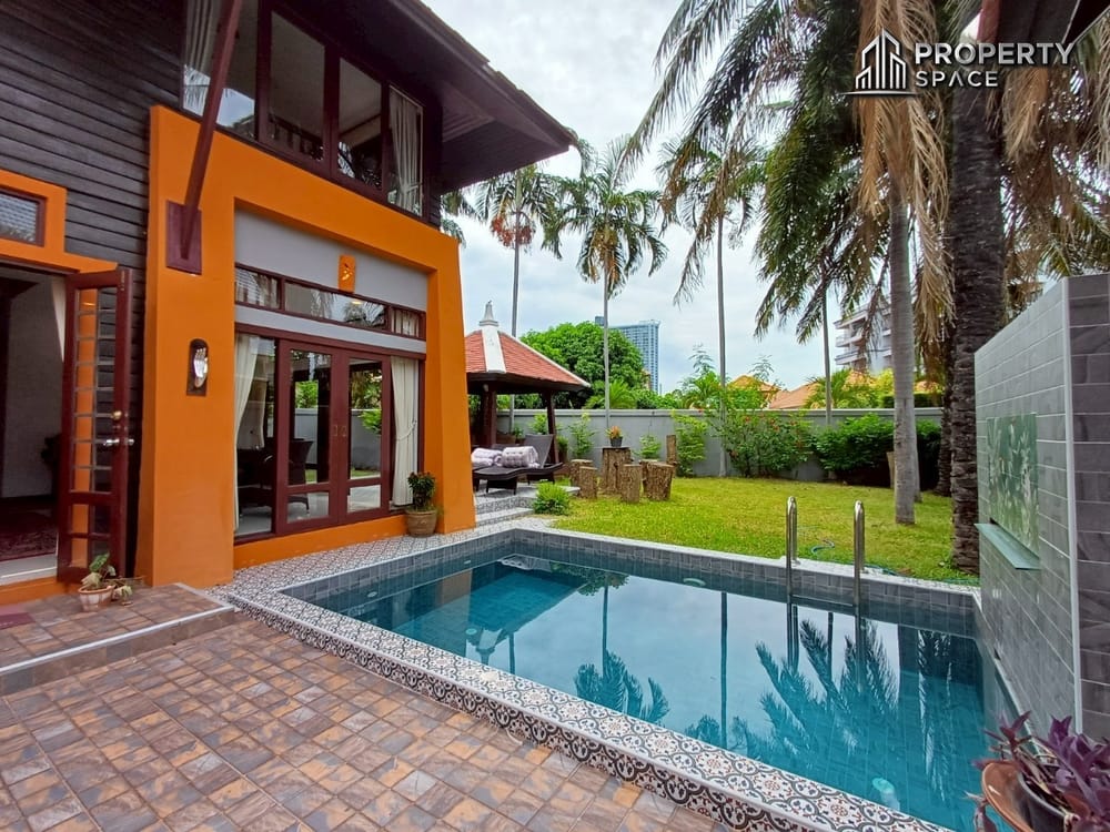 Thai-Bali Style 3-Bedroom Pool Villa In Jomtien Pattaya For Rent Image 4