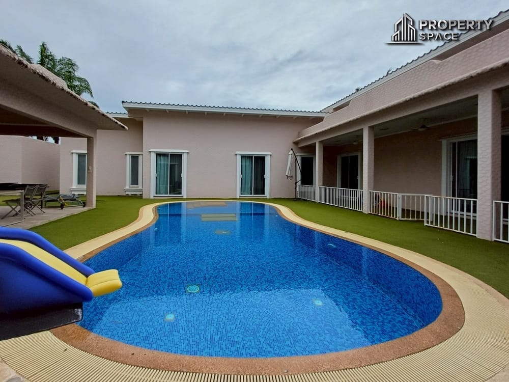 Elegant 5-Bedroom Pool Villa Near International Schools in East Pattaya For Sale And Rent Image 1