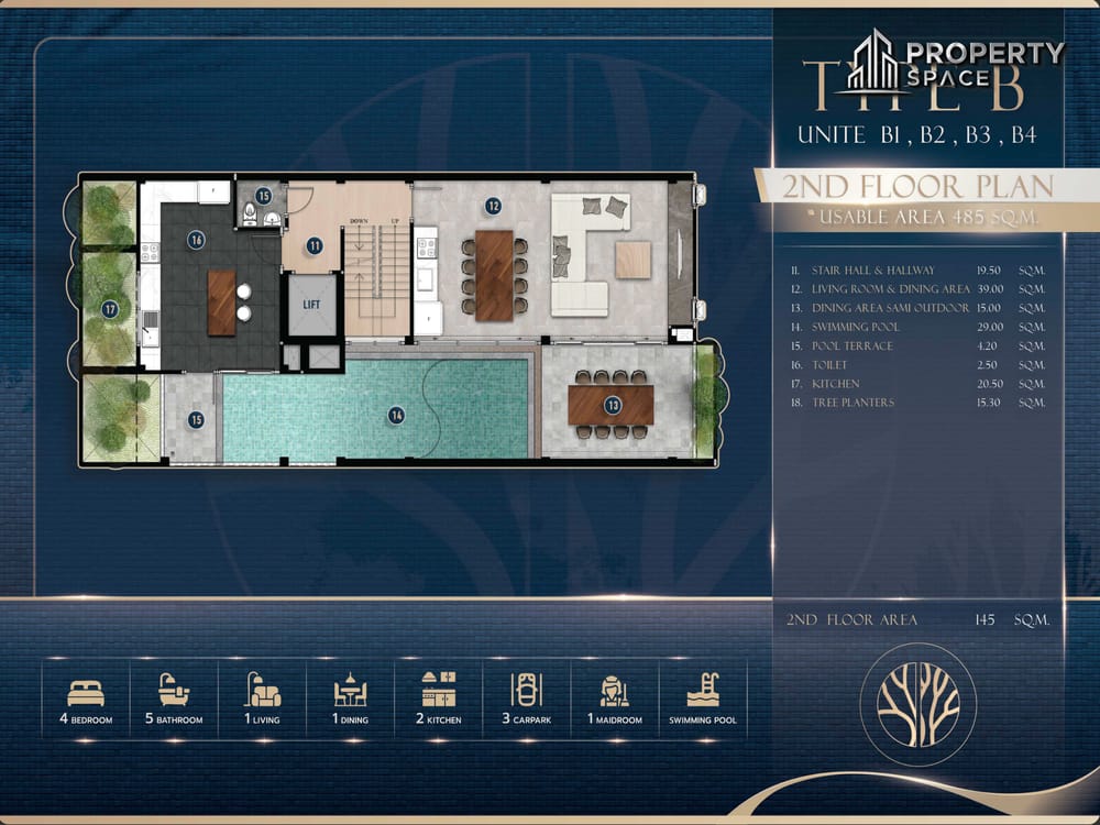 Pattaya Luxury 4-Bedroom Type B Pool Villa in Tree Villa For Sale Image 6
