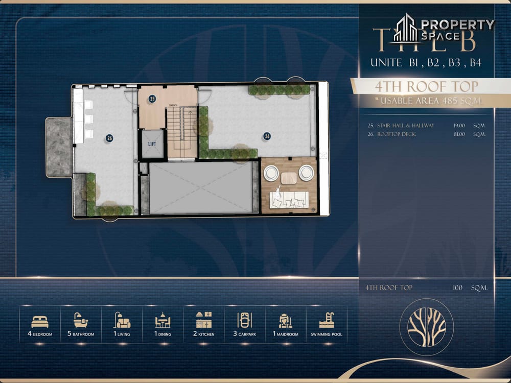 Pattaya Luxury 4-Bedroom Type B Pool Villa in Tree Villa For Sale Image 7