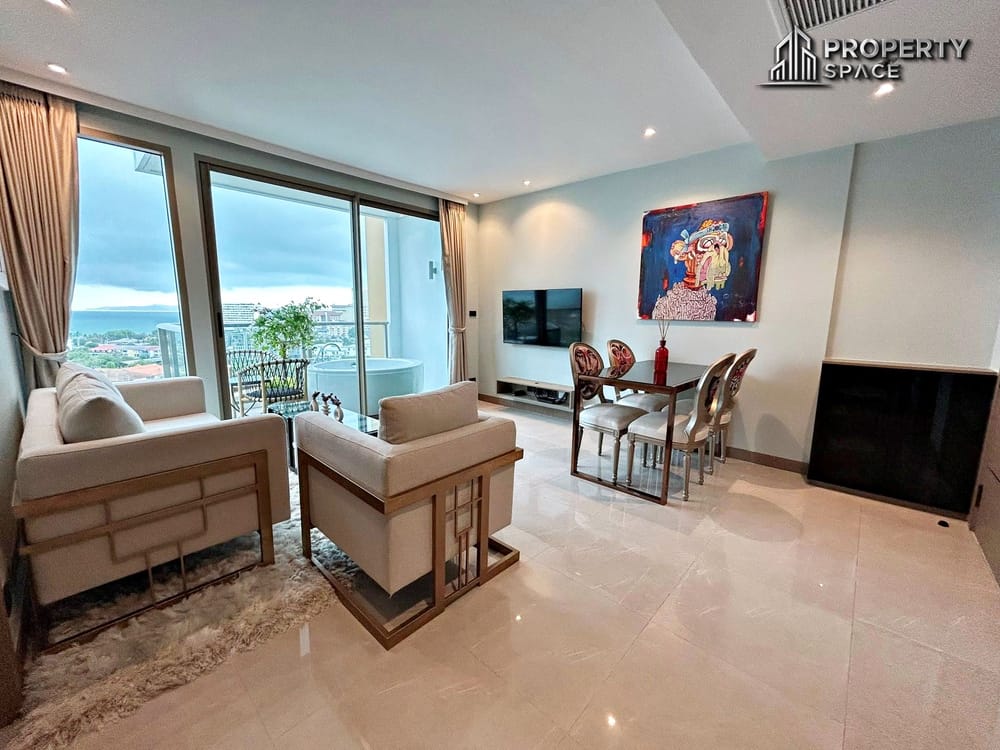 Sea View 1 Bedroom With Private Jacuzzi In Riviera Ocean Drive Jomtien Condo For Rent Image 1