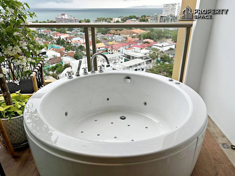 Sea View 1 Bedroom With Private Jacuzzi In Riviera Ocean Drive Jomtien Condo For Rent Image 11
