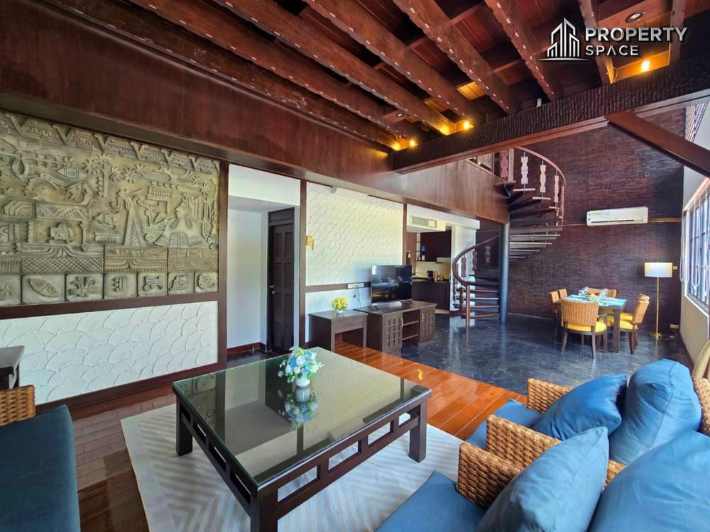 Duplex 3 Bedroom Condo Just 30 Meters From Jomtien Beach For Rent Image 4