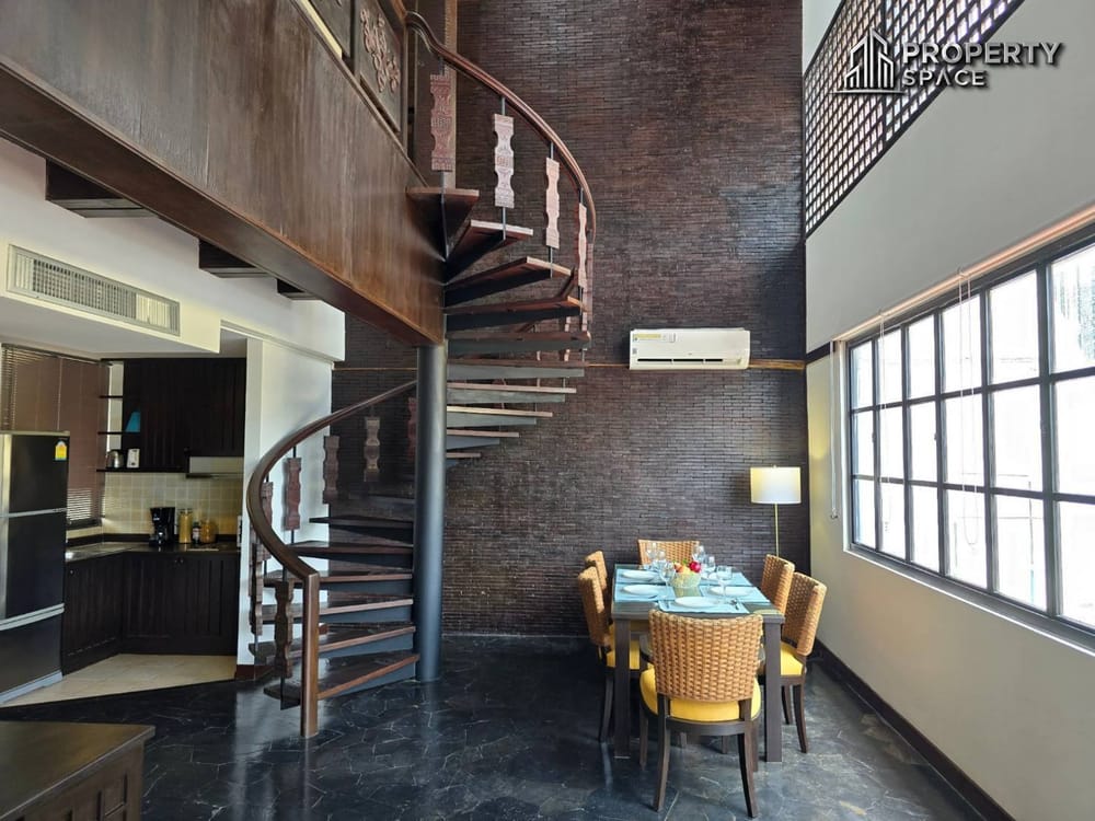 Duplex 3 Bedroom Condo Just 30 Meters From Jomtien Beach For Rent Image 3