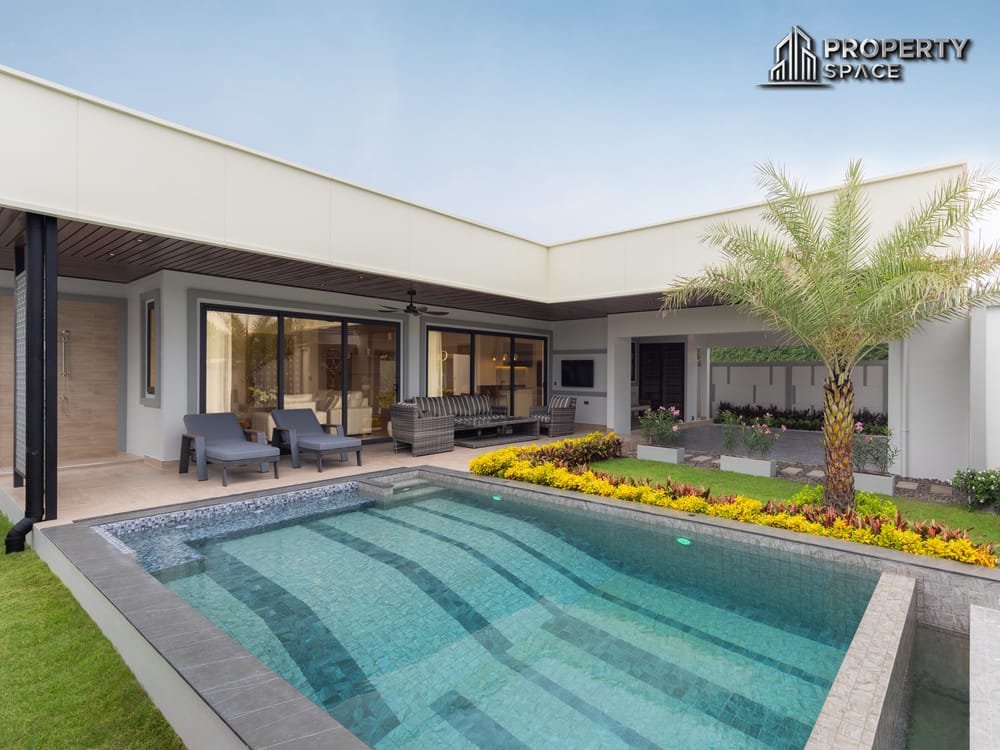 Luxury 3 Bedroom Modern Pool Villa at Zensiri Lakeside Mabprachan Pattaya For Sale Image 1