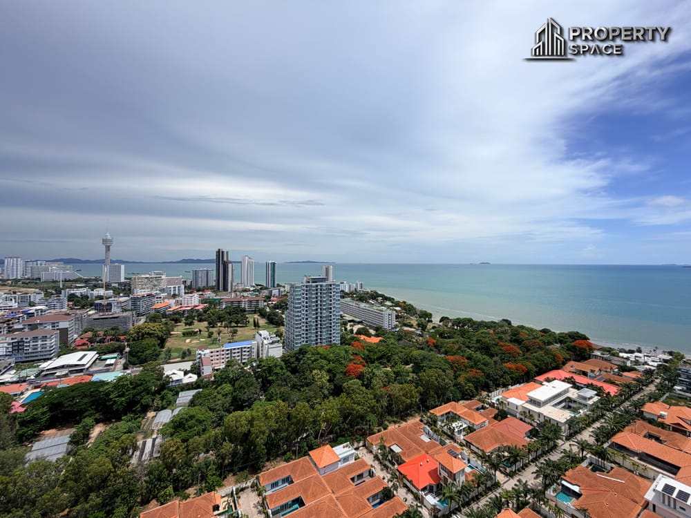 High-Floor Sea View 1 Bedroom Condo at The Peak Towers For Rent Image 1