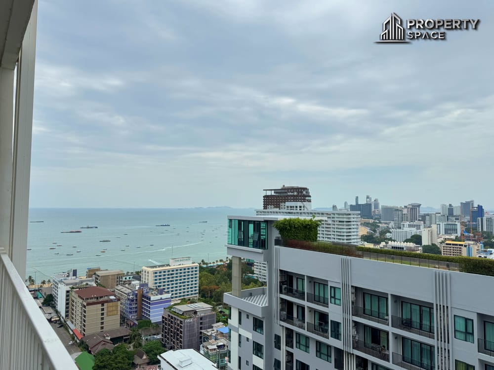 High-Floor Sea View 1 Bedroom Condo at The Base Central Pattaya For Rent Image 1