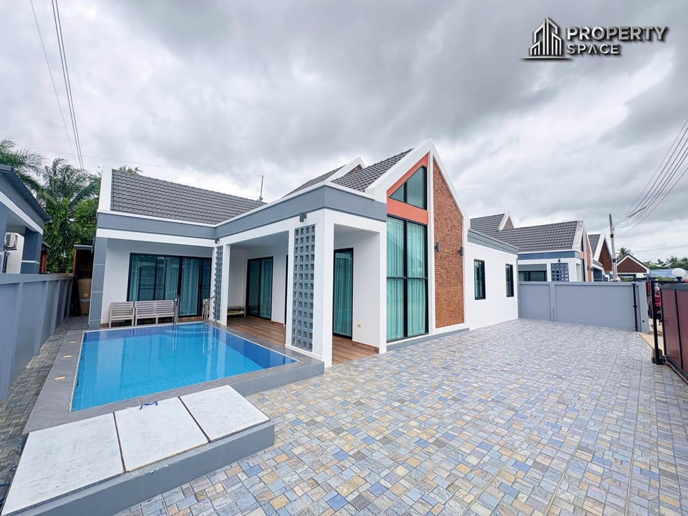 Pet-Friendly 4 Bedroom Nordic-Style Pool Villa Near Mabprachan Reservoir For Rent Image 1