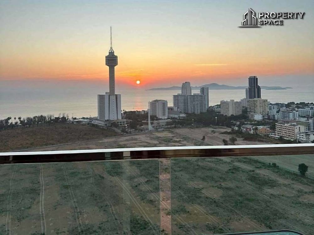 High-Floor 1 Bedroom Sea View Condo at Grande Caribbean Pattaya For Rent Image 1