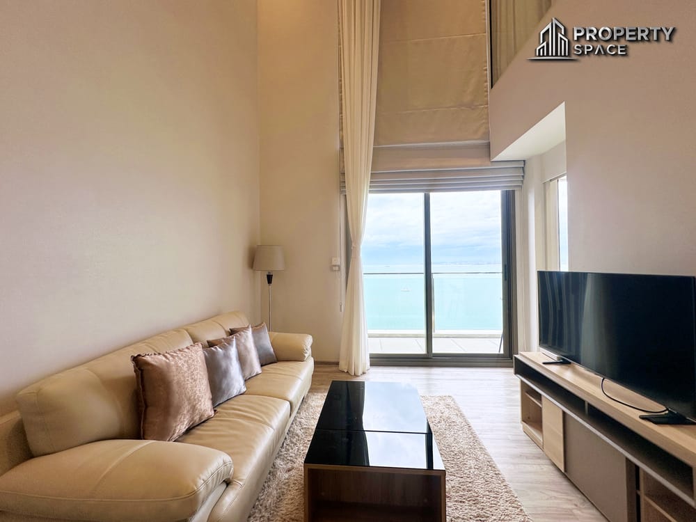 Corner 2 Bedroom Duplex Sea View Condo at Baan Plai Haad Pattaya For Rent Image 5