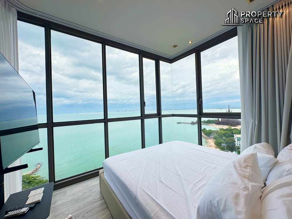 Corner 2 Bedroom Duplex Sea View Condo at Baan Plai Haad Pattaya For Rent Image 1