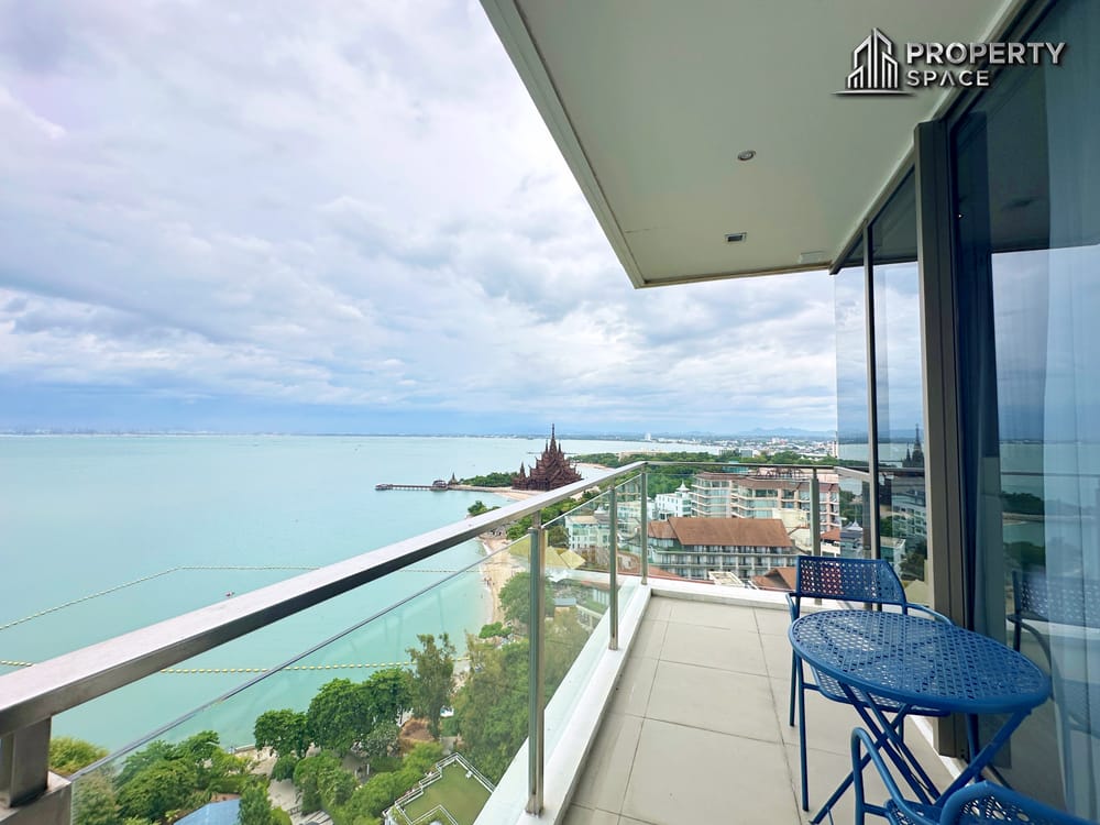 Corner 2 Bedroom Duplex Sea View Condo at Baan Plai Haad Pattaya For Rent Image 3