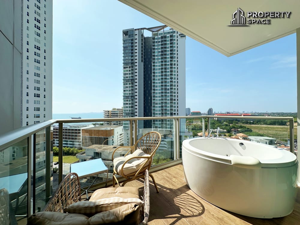 Corner 1 Bedroom Sea View Condo with Private Jacuzzi at The Riviera Monaco Image 3