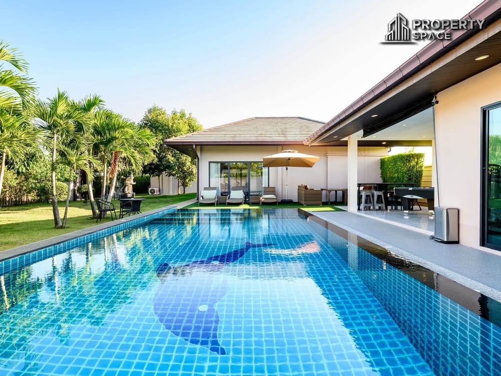 Luxury 4 Bedroom large land Pool Villa at Baan Pattaya 5 For Rent Image 3