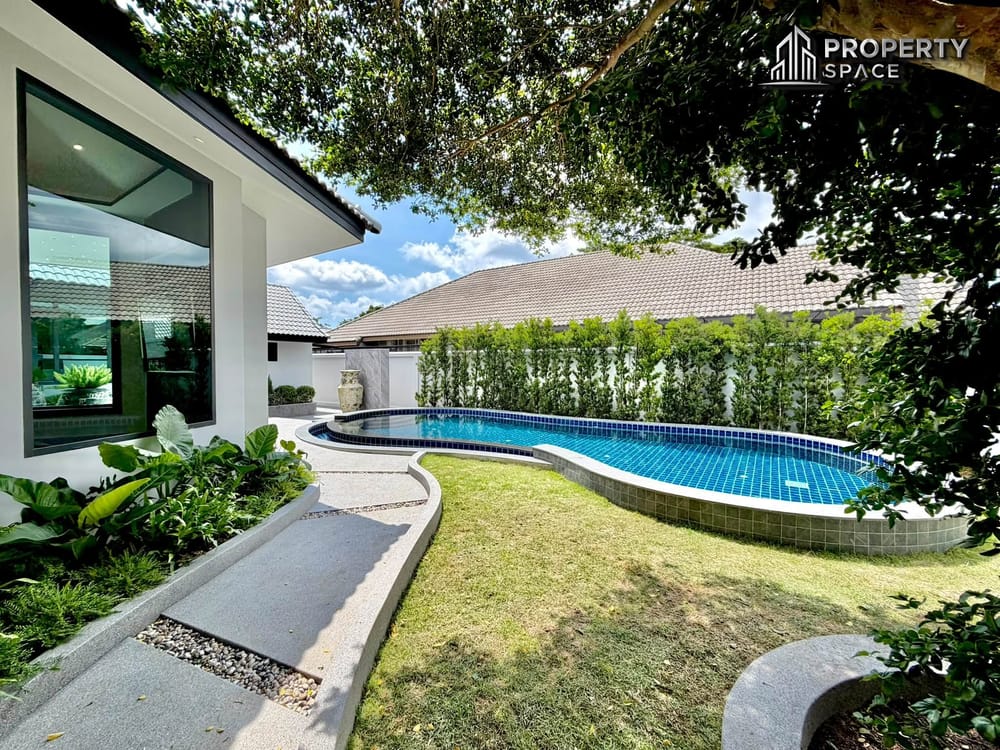 Modern Single Storey 3 Bedroom Pool Villa at Nibbana Shade Pattaya For Rent Image 1