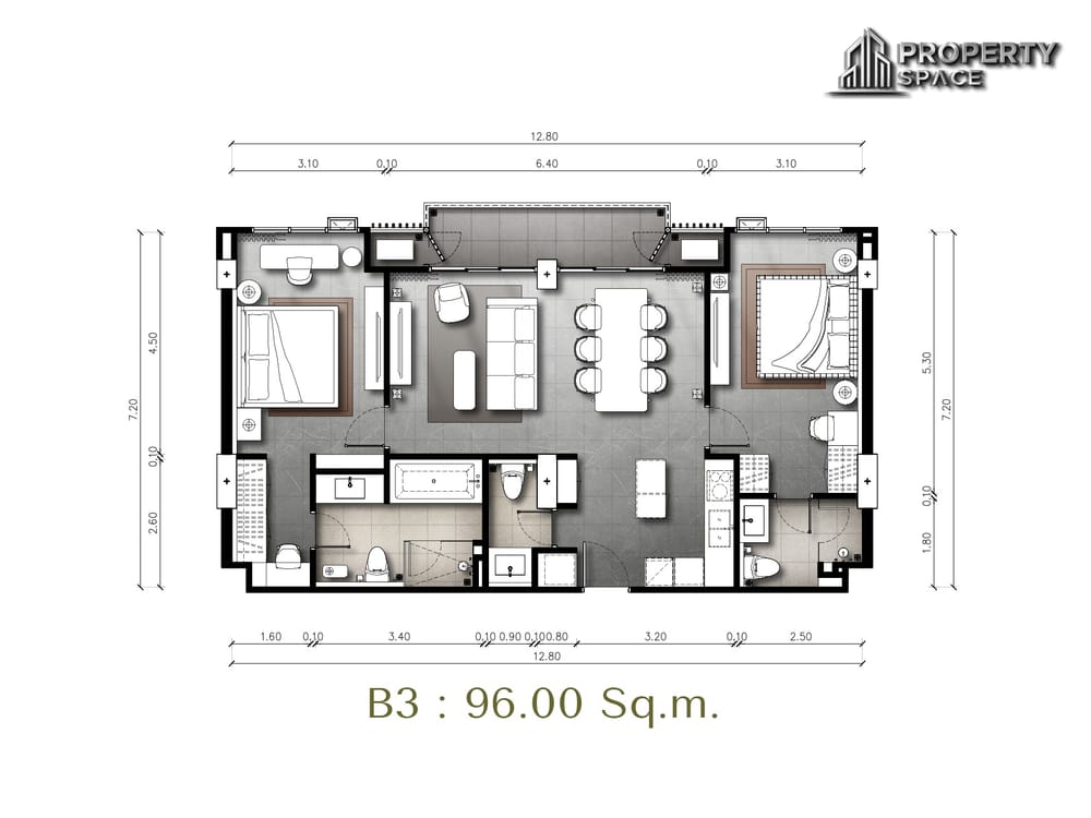 Exclusive 2-Bedroom Condo (FQ) (47 Sqm) in The Panora Estuaria Pattaya – For Sale Image 3