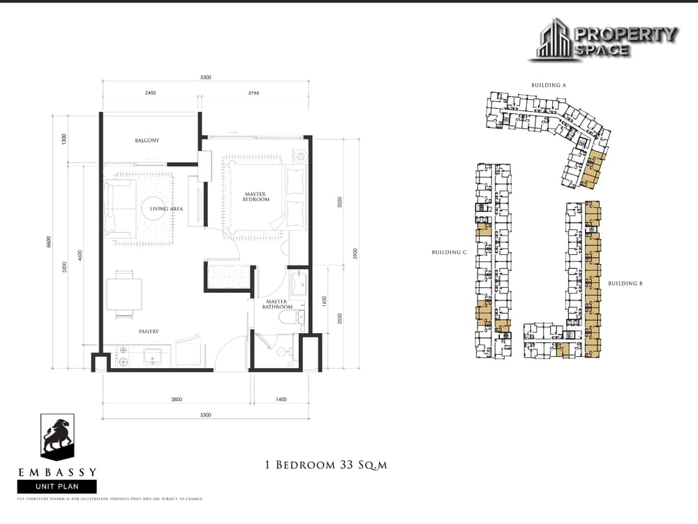 1 Bedroom In The Embassy Jomtien Pattaya For Sale ( New Development Pattaya ) Image 4